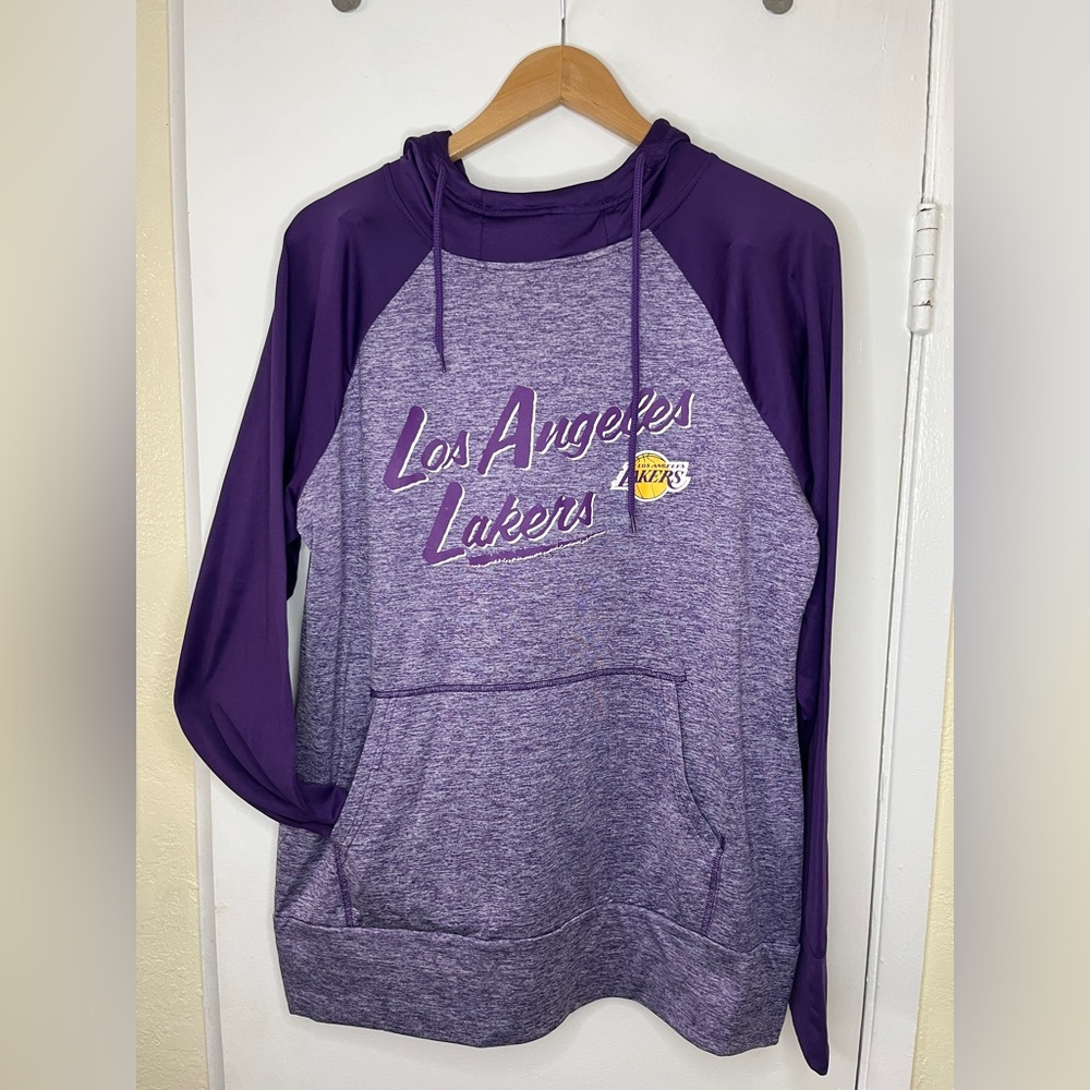 NWT NBA Los Angeles Lakers Pullover Hoodie Purple Large Authentic